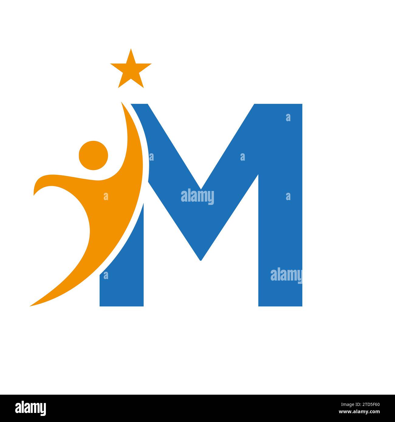 Letter M Bio-Logo, Health Care Symbol, gesundes Logo, Care Sign Stock Vektor