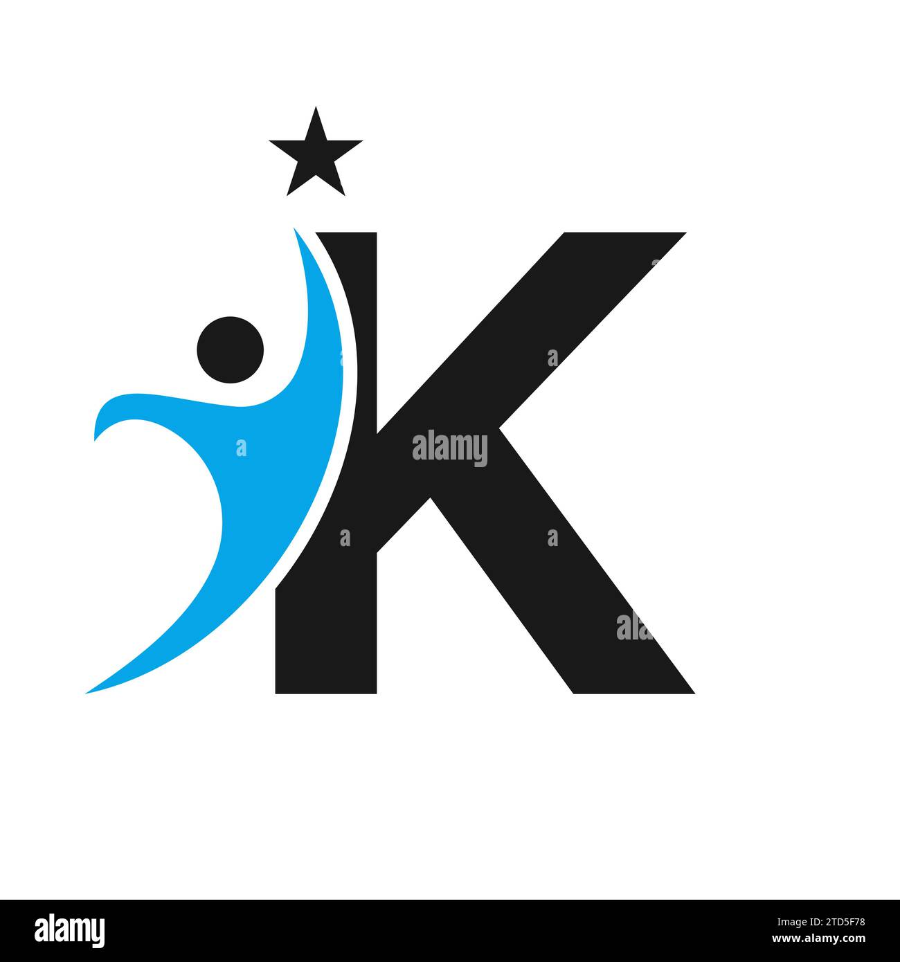 Letter K Bio Logo, Health Care Symbol, gesundes Logo, Care Sign Stock Vektor