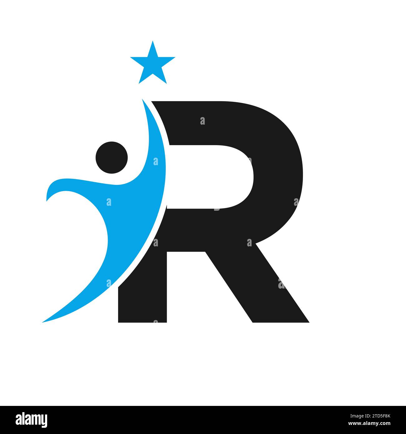 Letter R Bio Logo, Health Care Symbol, gesundes Logo, Care Sign Stock Vektor