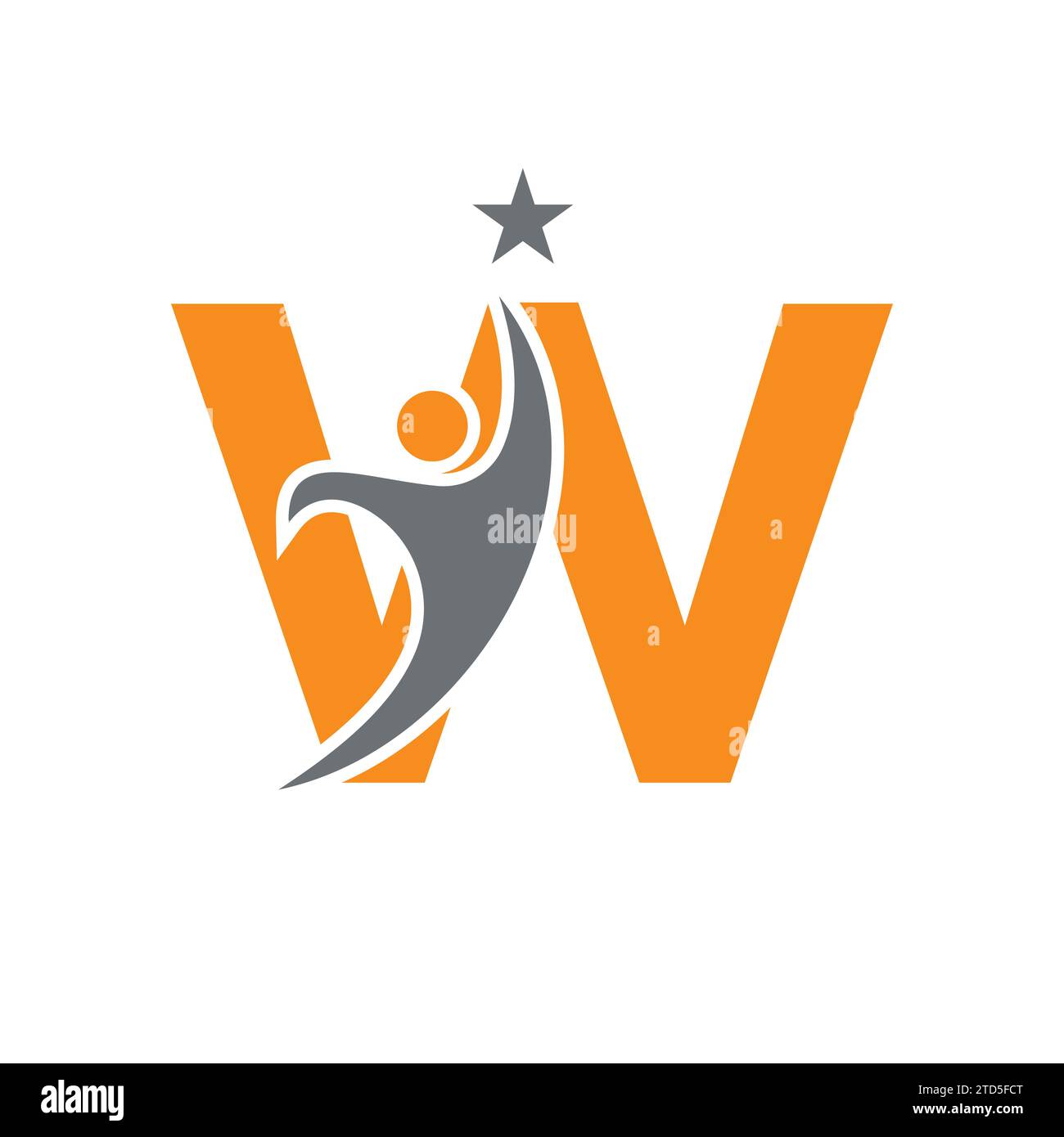 Letter W Bio Logo, Health Care Symbol, gesunder Logotype, Care Sign Stock Vektor