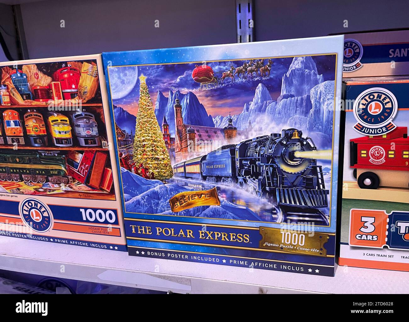 Im Transit Museum Gift Shop im Grand Central Terminal werden Puzzles verkauft, New York City, USA 2023 Stockfoto