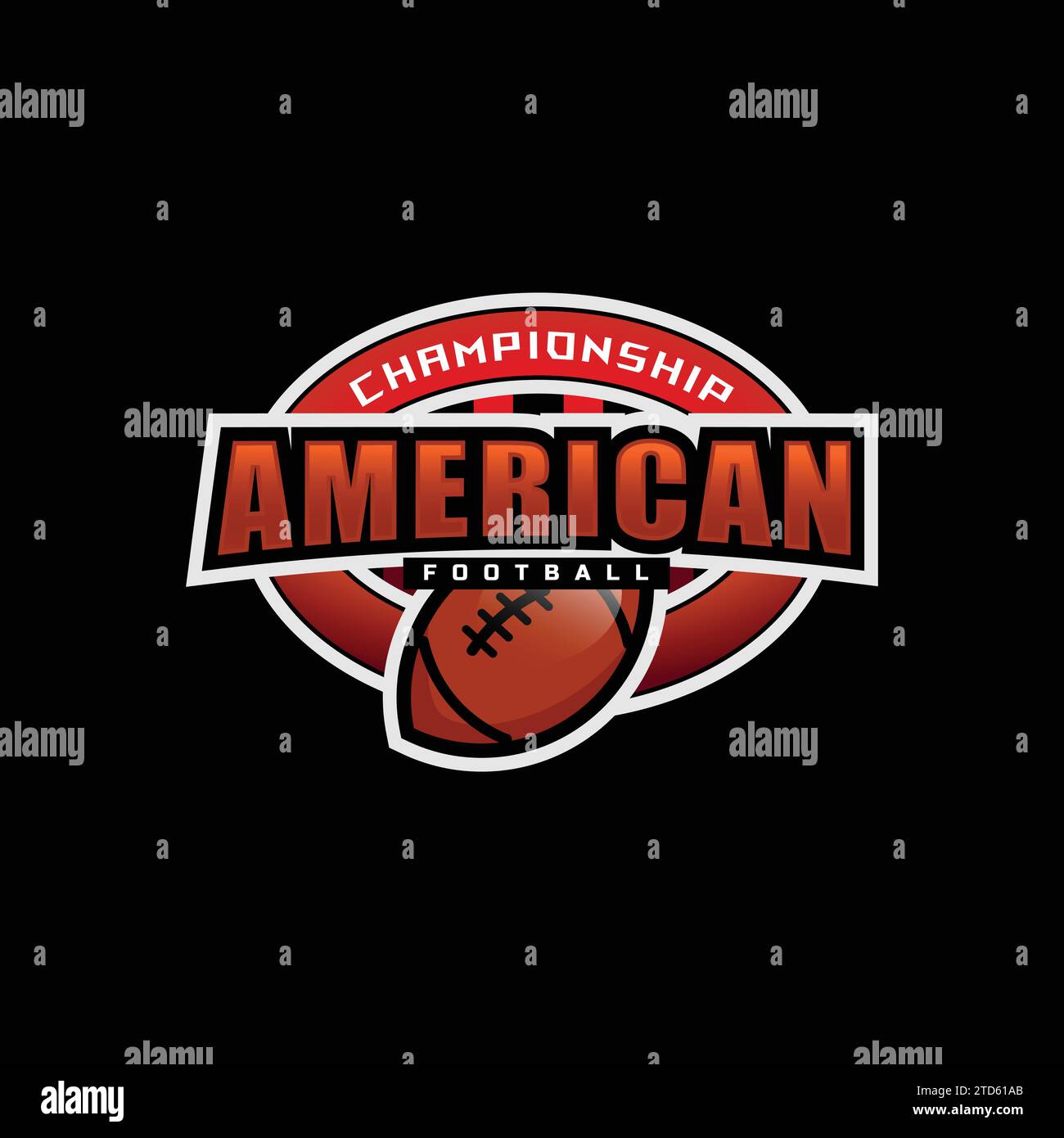 Championship american Football Logo Vorlage Design Vektor Stock Vektor