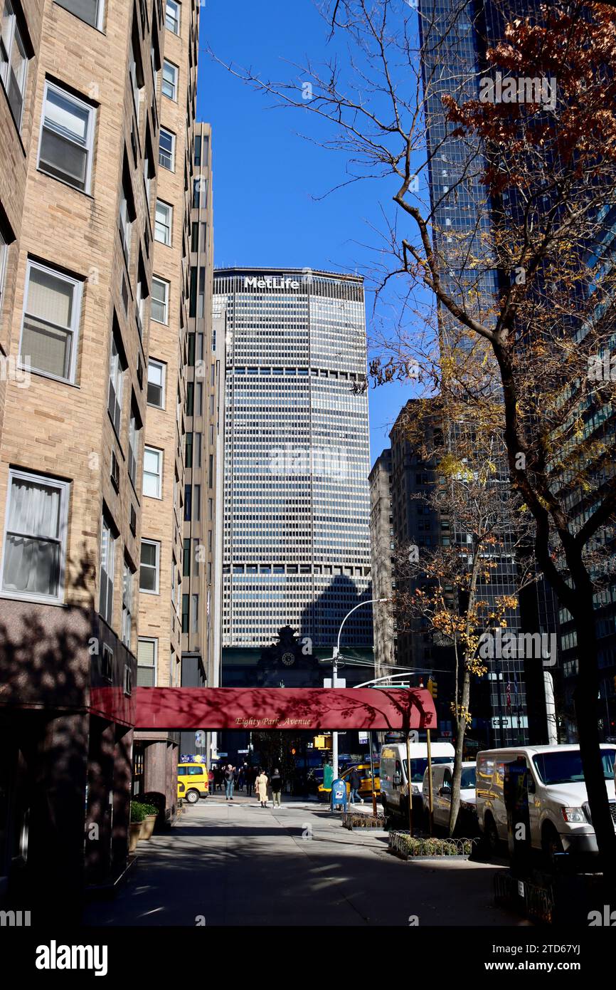 Südseite des MetLife-Gebäudes, ehemals Pan am Building, 200 Park Avenue in Midtown Manhattan, New York. Stockfoto