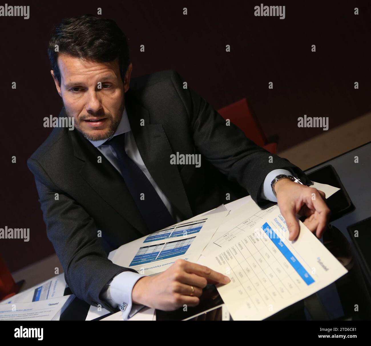 Madrid, 10.03.2015. Interview mit Eduardo Currás, Direktor der Banco de Sabadell. Foto: Ernesto Agudo. ARCHDC. Quelle: Album/Archivo ABC/Ernesto Agudo Stockfoto