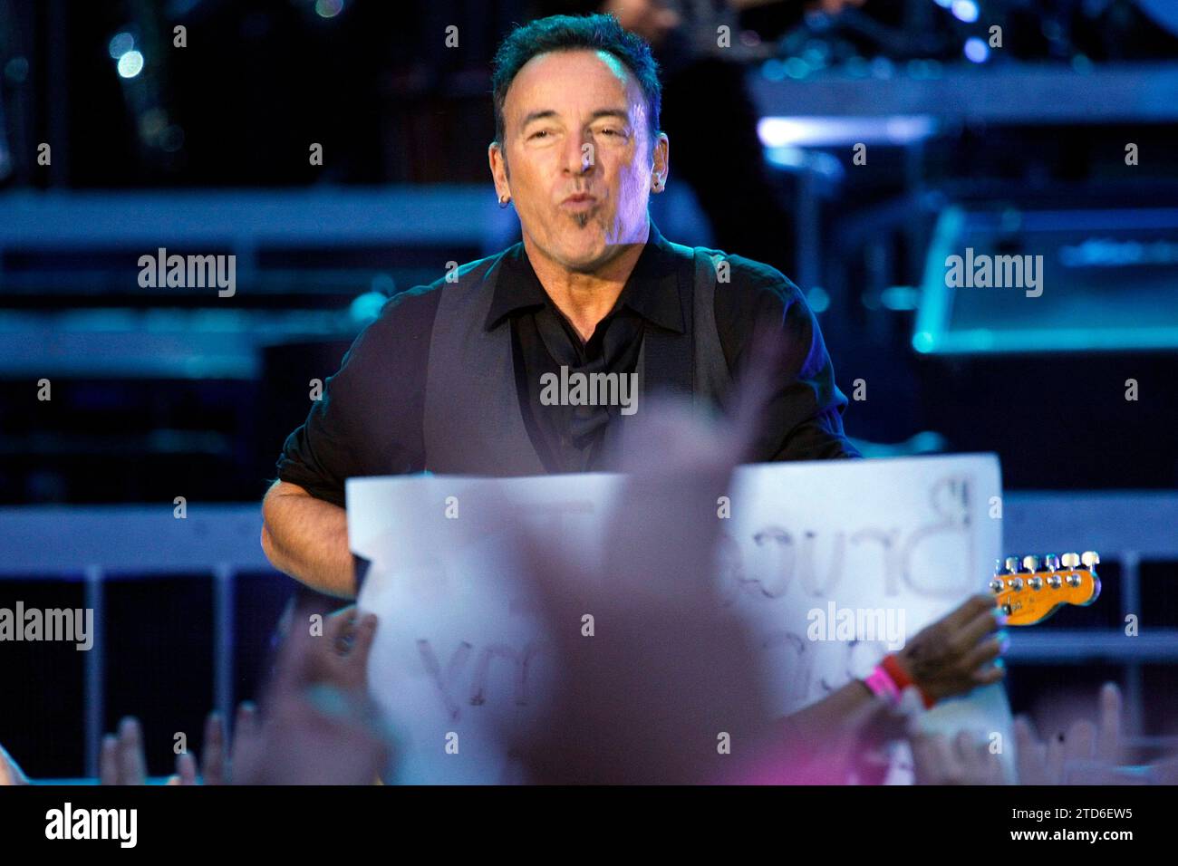Madrid, 17.06.2012. Bruce Springsteen Konzert im Bernabéu. Foto: Ángel de Antonio. Archdc. Quelle: Album / Archivo ABC / Ángel de Antonio Stockfoto