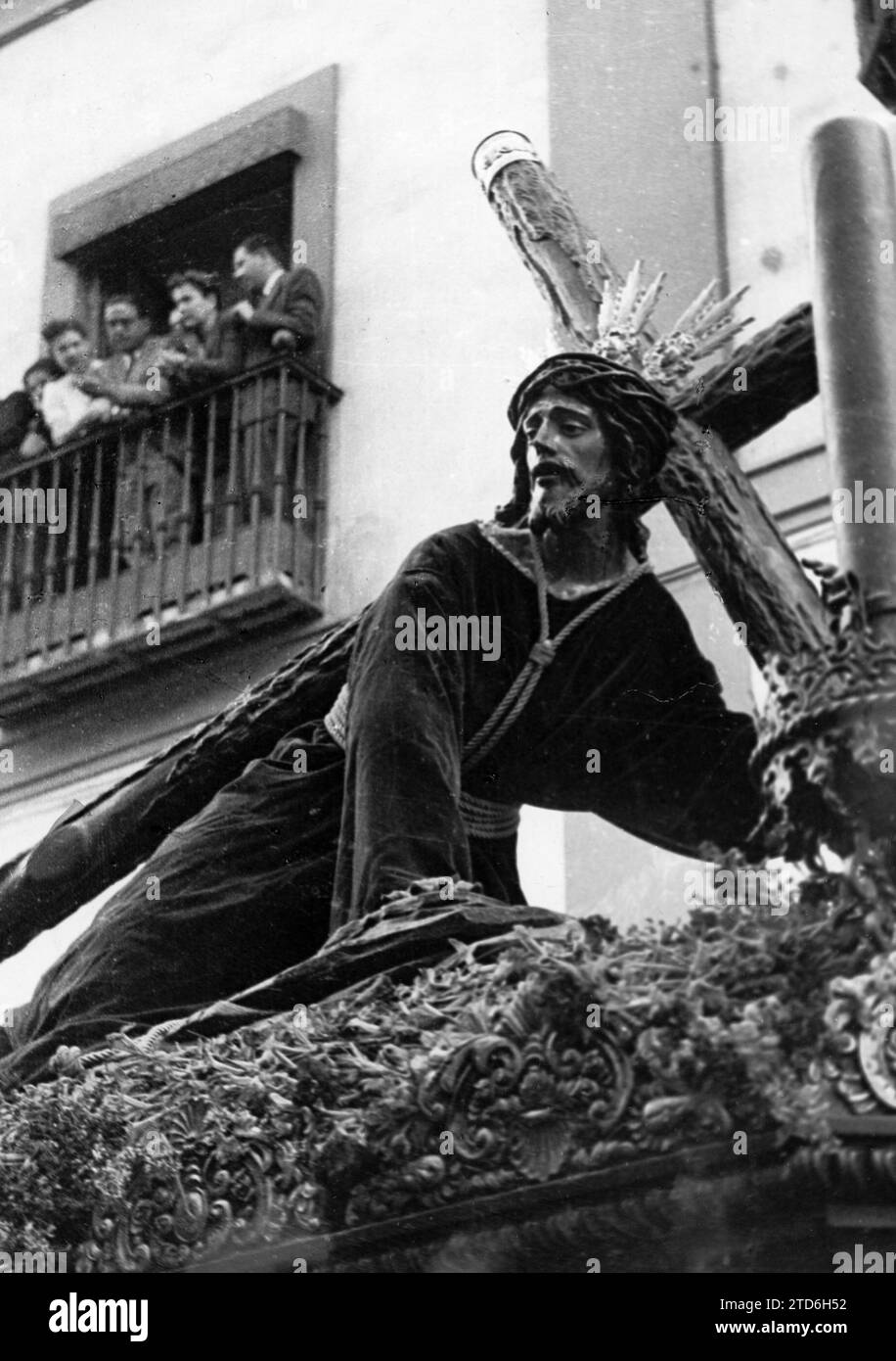 03/26/1979. Karwochenprozession in Sevilla. Bruderschaft von Las Penas de San Vicente. Quelle: Album / Archivo ABC / Serrano Stockfoto