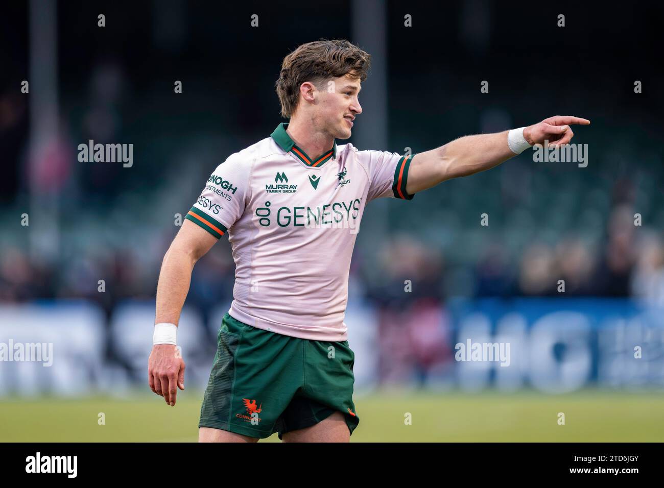 LONDON, VEREINIGTES KÖNIGREICH. Dezember 2023. Michaek McDonald von Connacht Rugby beim Sarances vs Connacht Rugby - Investec Champions Cup im StoneX Stadium am Samstag, 16. Dezember 2023. LONDON ENGLAND. Quelle: Taka G Wu/Alamy Live News Stockfoto