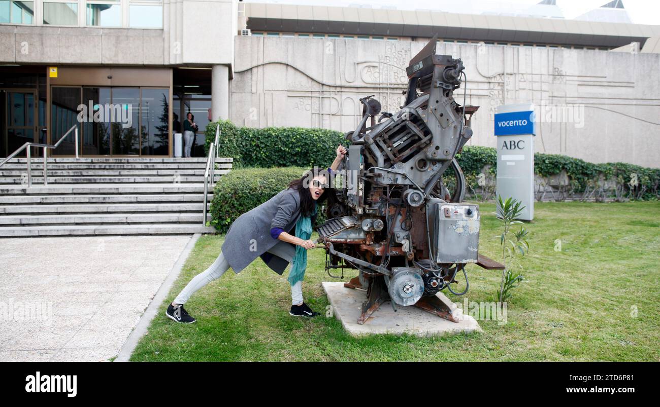 Madrid, 23.10.2014. Nerea Barros besucht den ABC.es Chat Foto: Miguel Ibañez Archdc. Quelle: Album / Archivo ABC / Miguel Ibañez Stockfoto
