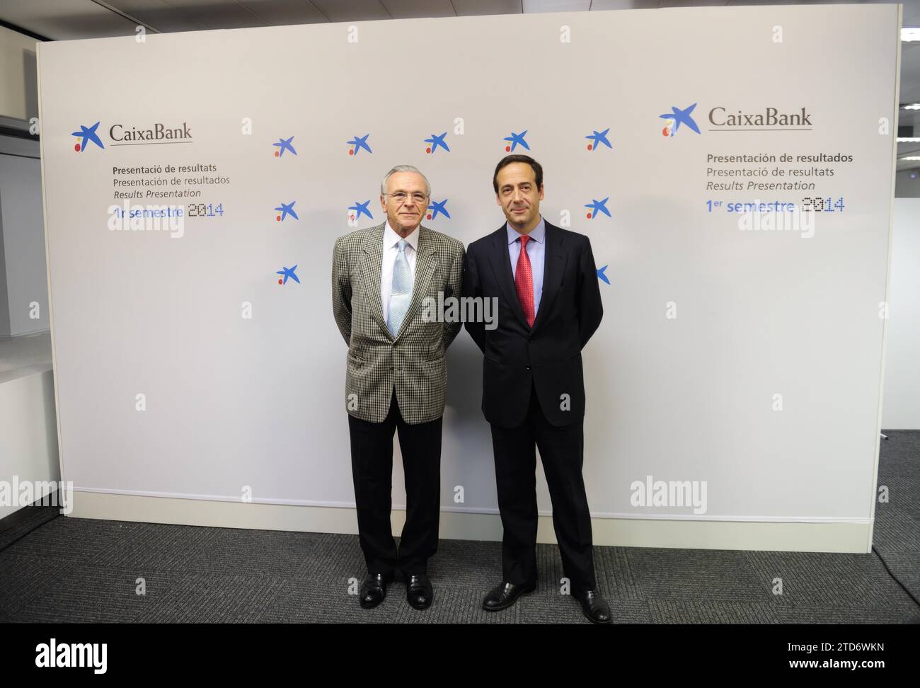 Barcelona. 07/25/2014. Vorstellung der Ergebnisse von La Caixa und Vorstellung des neuen CEO von La Caixa Gonzalo Gortazar. Isidre Faine. Fotos Inés Baucells. Archdc. Quelle: Album / Archivo ABC / Inés Baucells Stockfoto