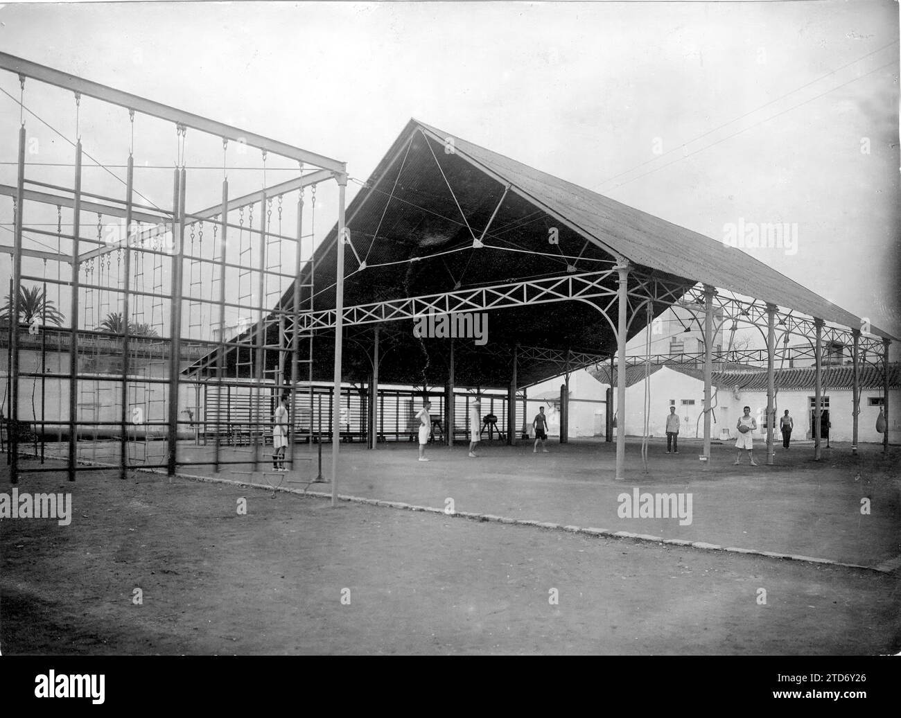 03/31/1927. Outdoor Gym, erbaut von der bemerkenswerten sevillianischen Institution für Bildung und körperliche Kultur. Foto: Diego Orge Guerra -. Quelle: Album/Archivo ABC Stockfoto