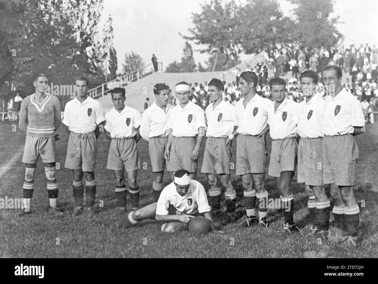 Real Saragossa Team in der Saison 1933-34. Quelle: Album / Archivo ABC / Palacio Stockfoto