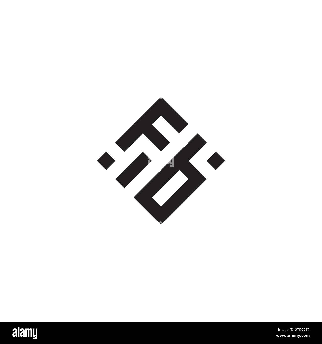 BF abstraktes geometrisches Konzept-Logo in hochwertigem, professionellem Design, das sich am besten für Street-Style eignet Stock Vektor