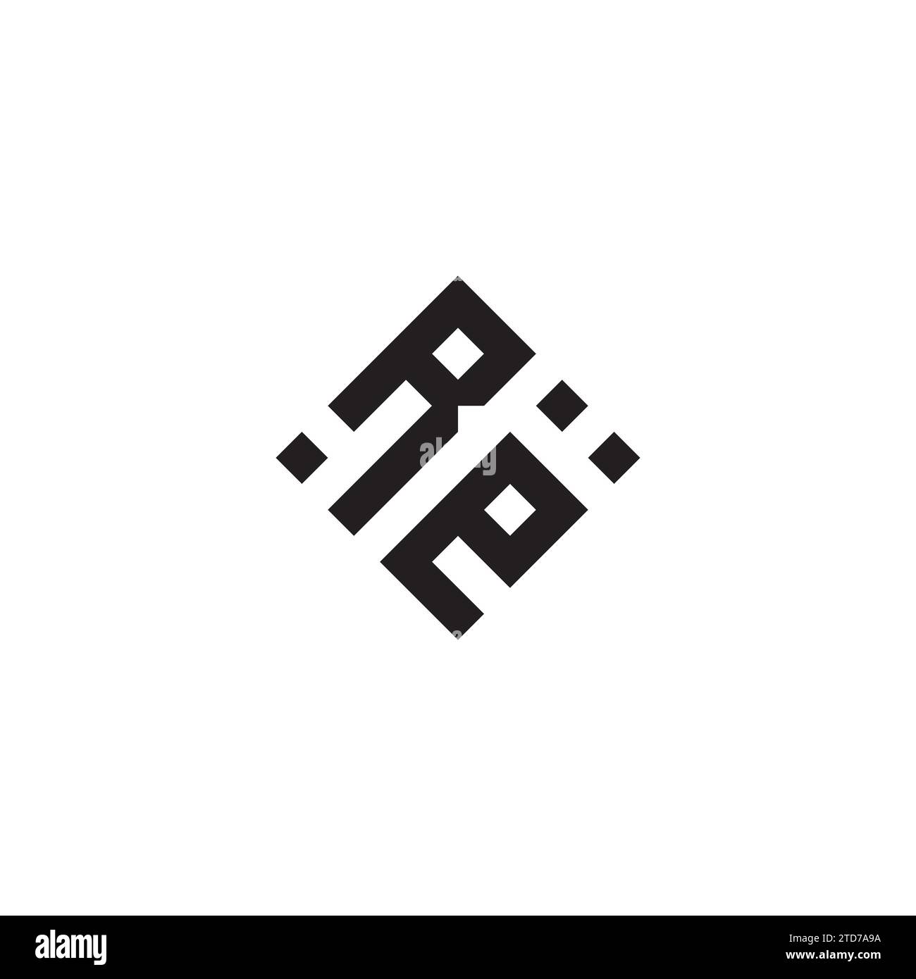 ER abstraktes geometrisches Konzept-Logo in hochwertigem, professionellem Design, das sich am besten für Street-Style eignet Stock Vektor