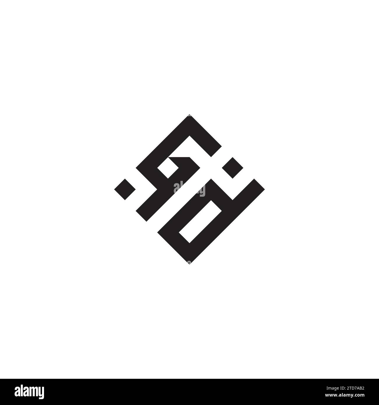 DG abstraktes geometrisches Konzept-Logo in hochwertigem, professionellem Design, das sich am besten für den Street Style eignet Stock Vektor