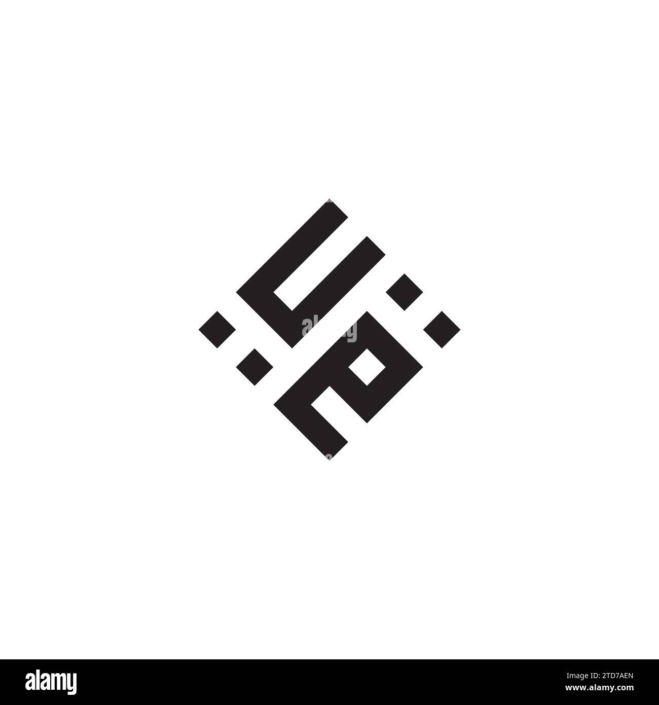 EU-Logo mit abstraktem geometrischem Konzept in hochwertigem, professionellem Design, das sich am besten für den Street Style eignet Stock Vektor