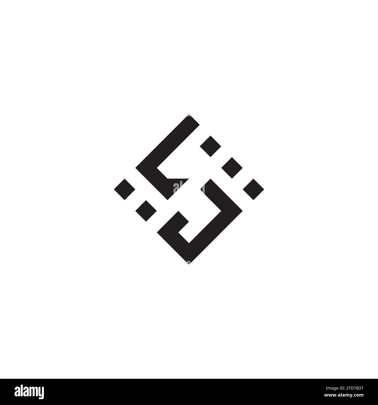 JL abstraktes geometrisches Konzept-Logo in hochwertigem, professionellem Design, das sich am besten für Street-Style eignet Stock Vektor