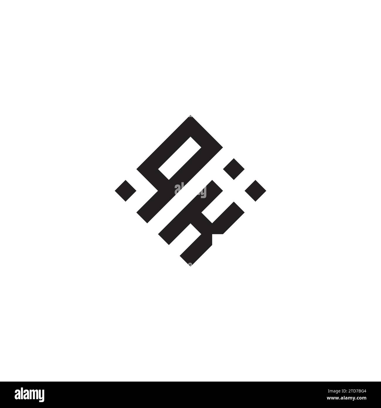 KQ abstraktes geometrisches Konzept-Logo in hochwertigem, professionellem Design, das sich am besten für Street-Style eignet Stock Vektor