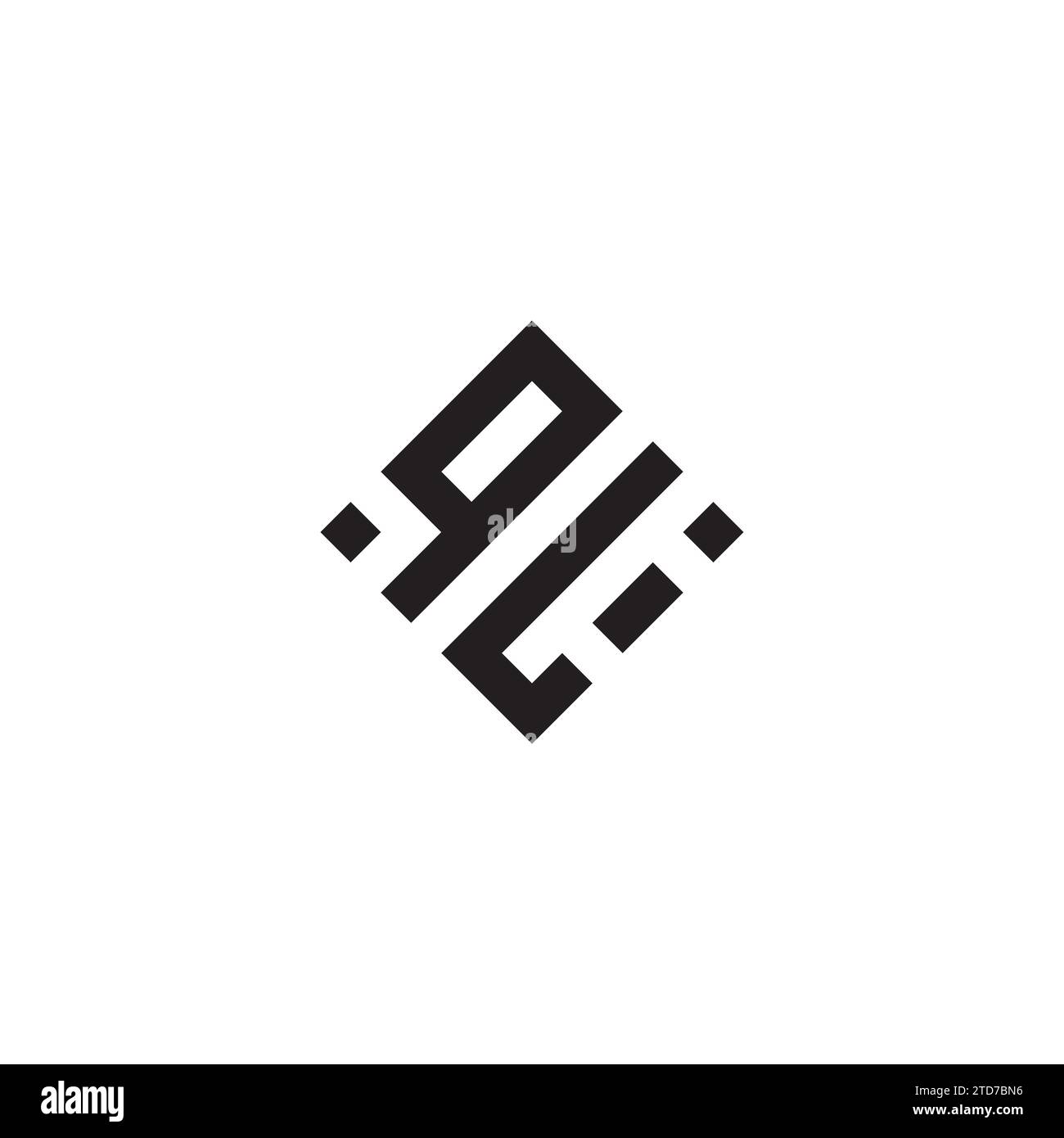 LQ abstraktes geometrisches Konzept-Logo in hochwertigem, professionellem Design, das sich am besten für Street-Style eignet Stock Vektor