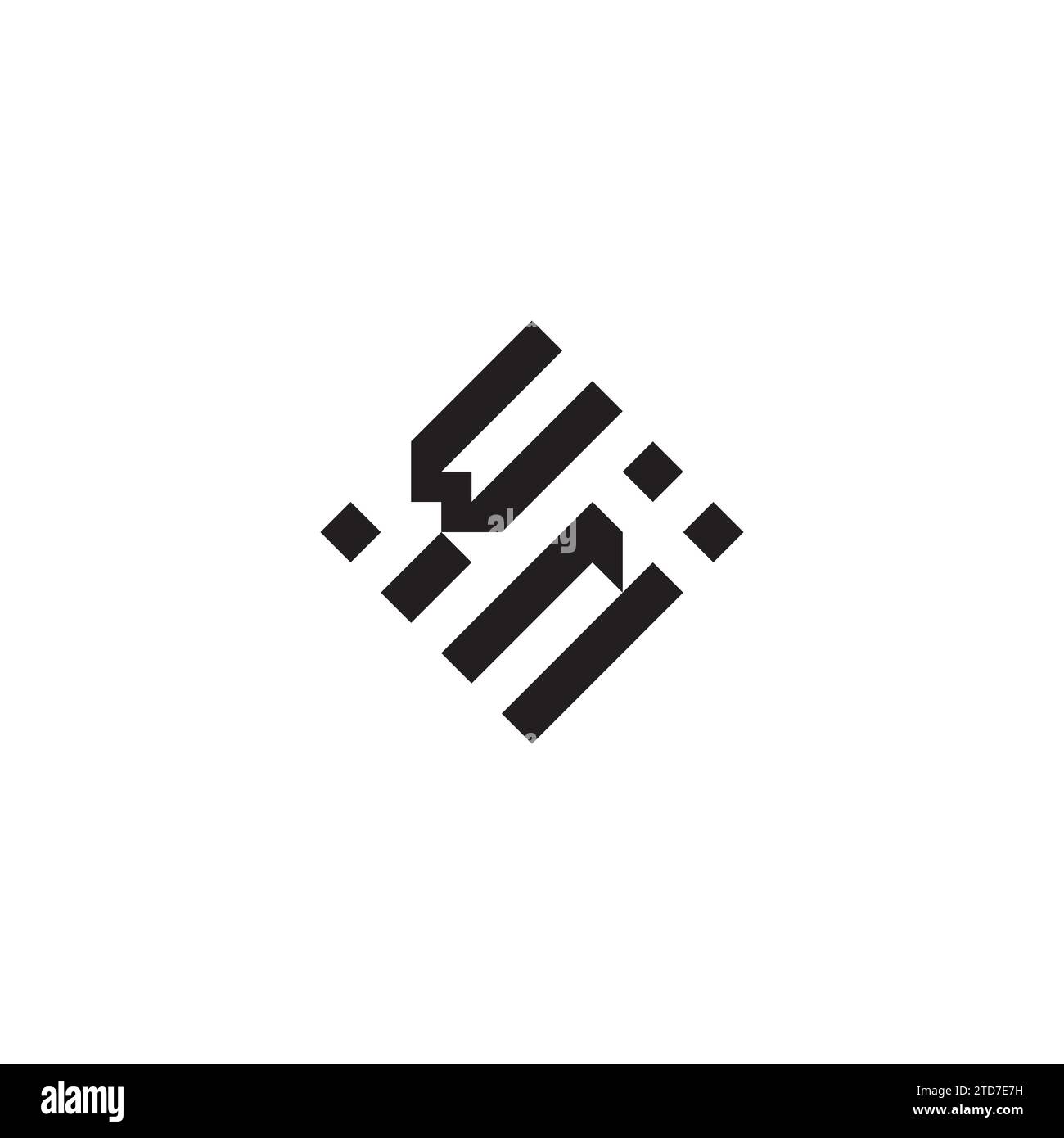 NW abstraktes geometrisches Konzept-Logo in hochwertigem, professionellem Design, das sich am besten für Street-Style eignet Stock Vektor