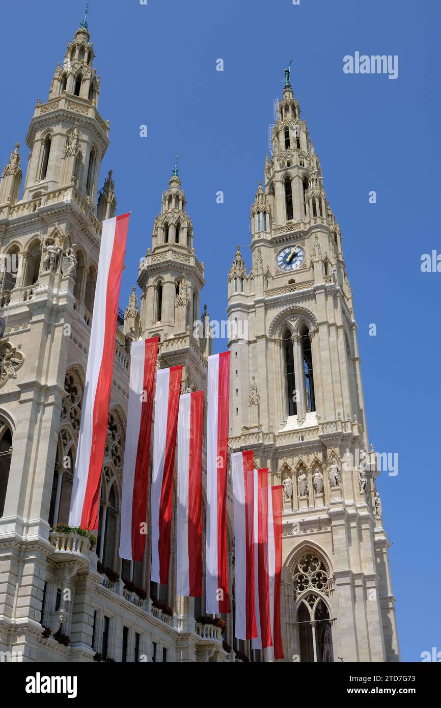 Wien Österreich - Rathaus - Rathaus Wien Stockfoto