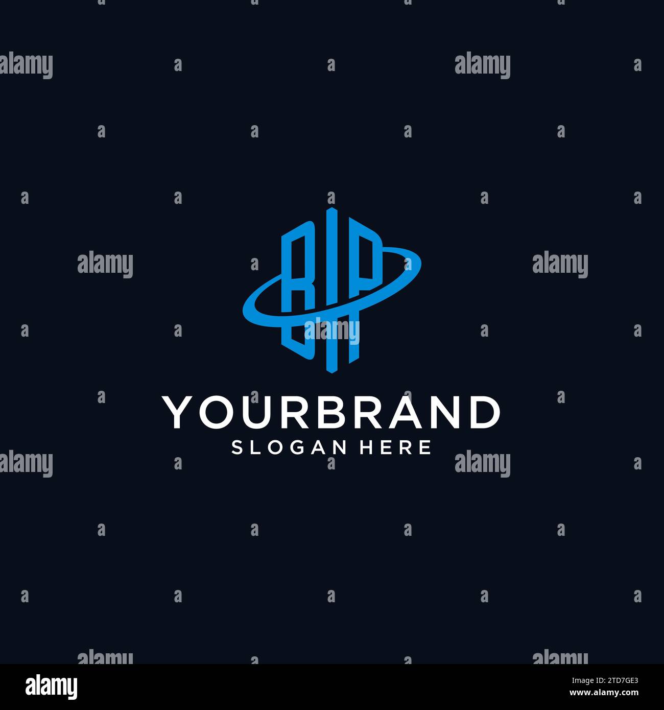 BP Initial Monogramm-Logo mit sechseckiger Form und Swoosh-Design-Ideen Stock Vektor