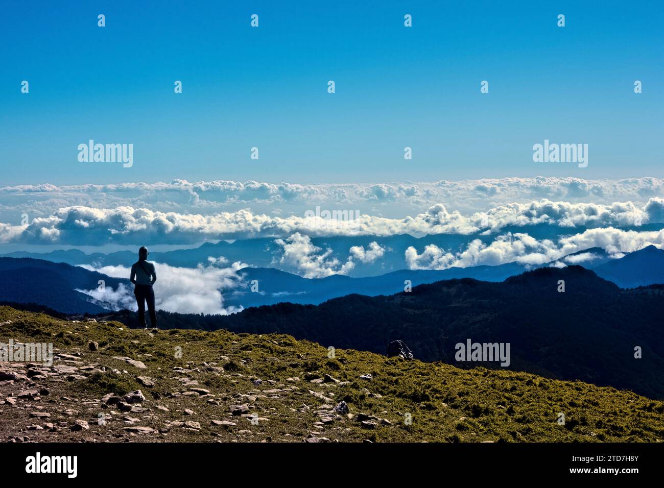 Trekking auf dem Jiaming Lake Trail, Taitung, Taiwan Stockfoto