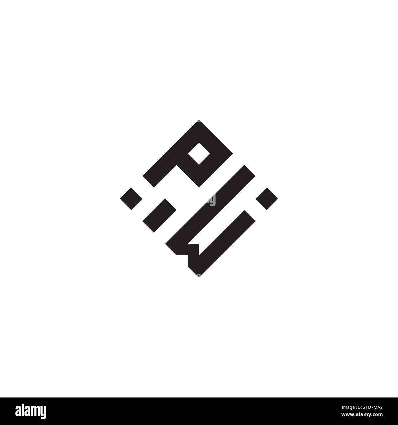 WP abstraktes geometrisches Konzept-Logo in hochwertigem, professionellem Design, das sich am besten für Street-Style eignet Stock Vektor