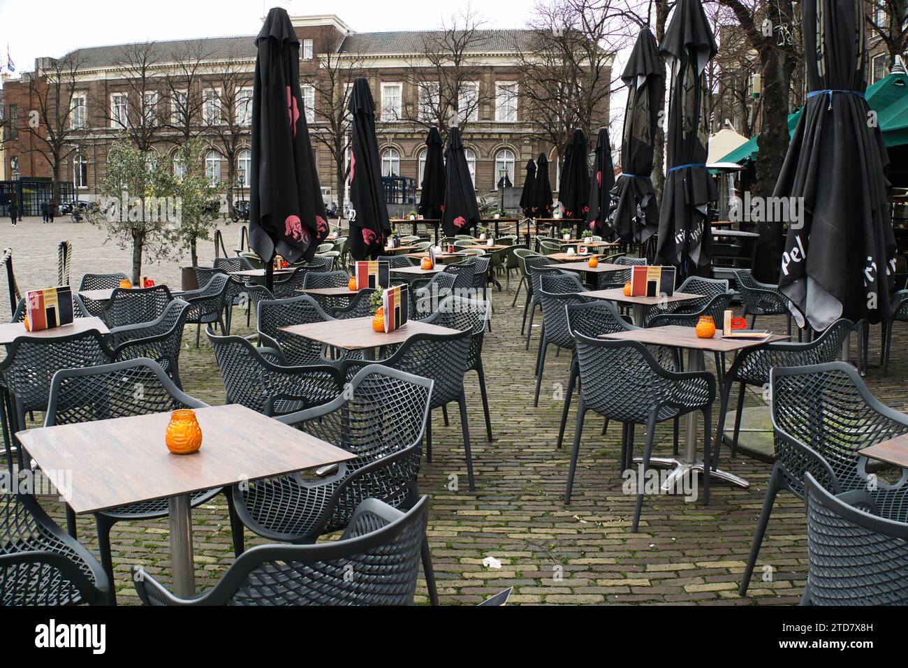 Bares e Restaurantes em den Haag – Países Baixos Stockfoto