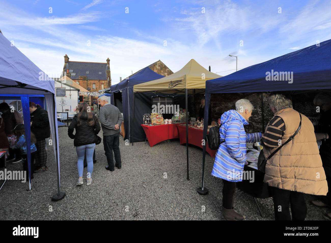 Der Craft Market in Annan Town, Dumfries and Galloway, Schottland, Großbritannien Stockfoto