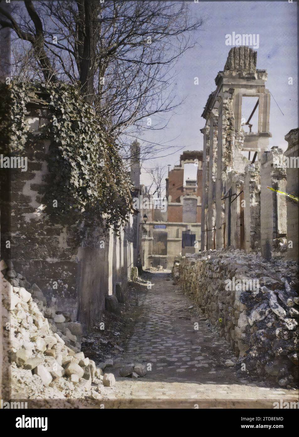 Reims, Marne, Champagne, Frankreich Ruinen rue de la Gabelle