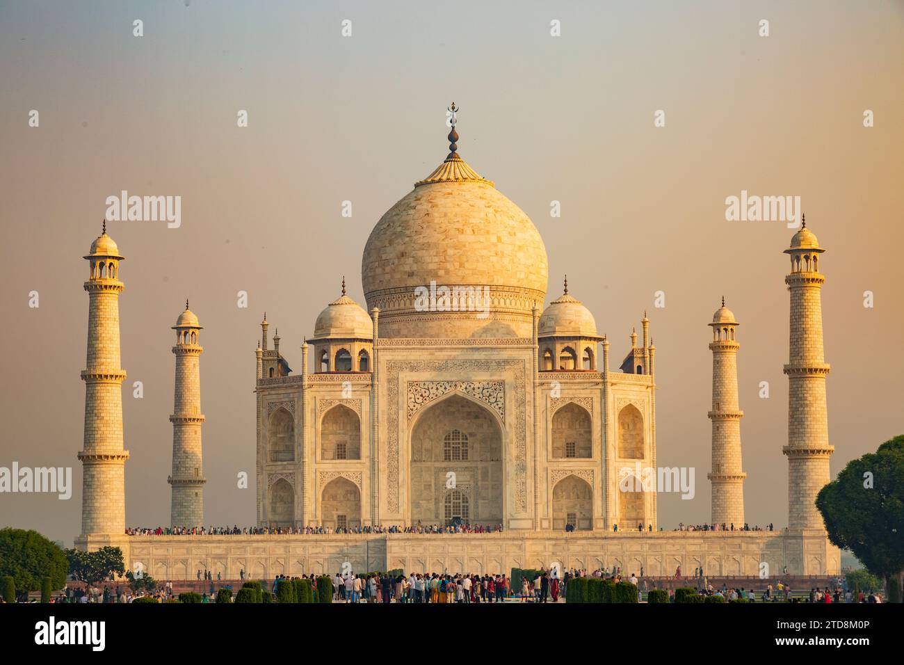 Taj Mahal - UNESCO-Weltkulturerbe-Zentrum in Agra Indien. Stockfoto