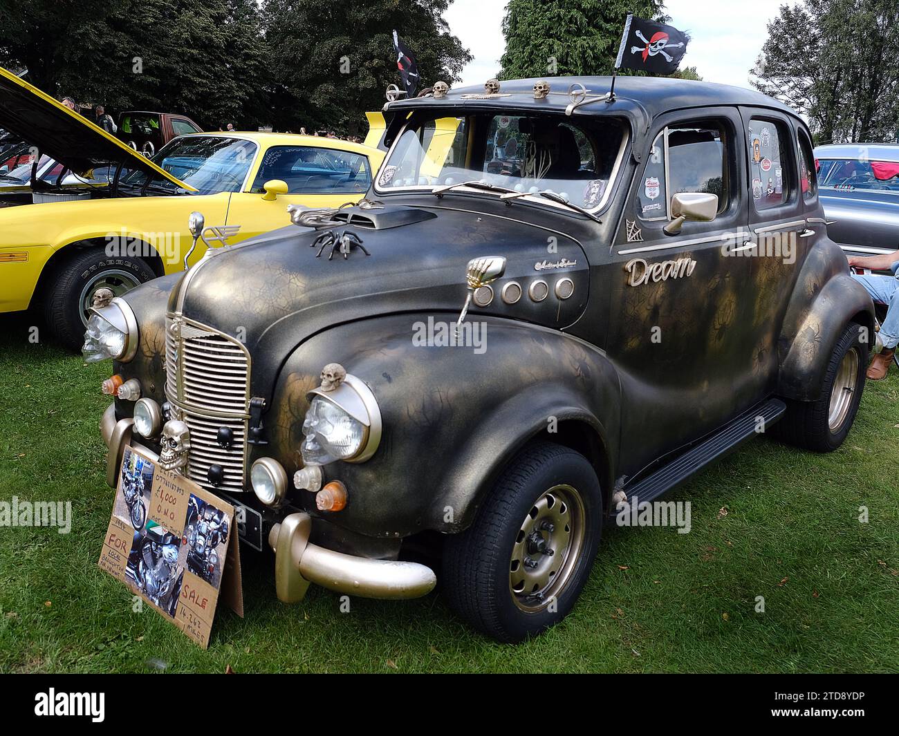 Details zur Restaurierung von Oldtimern für Shows. Stockfoto