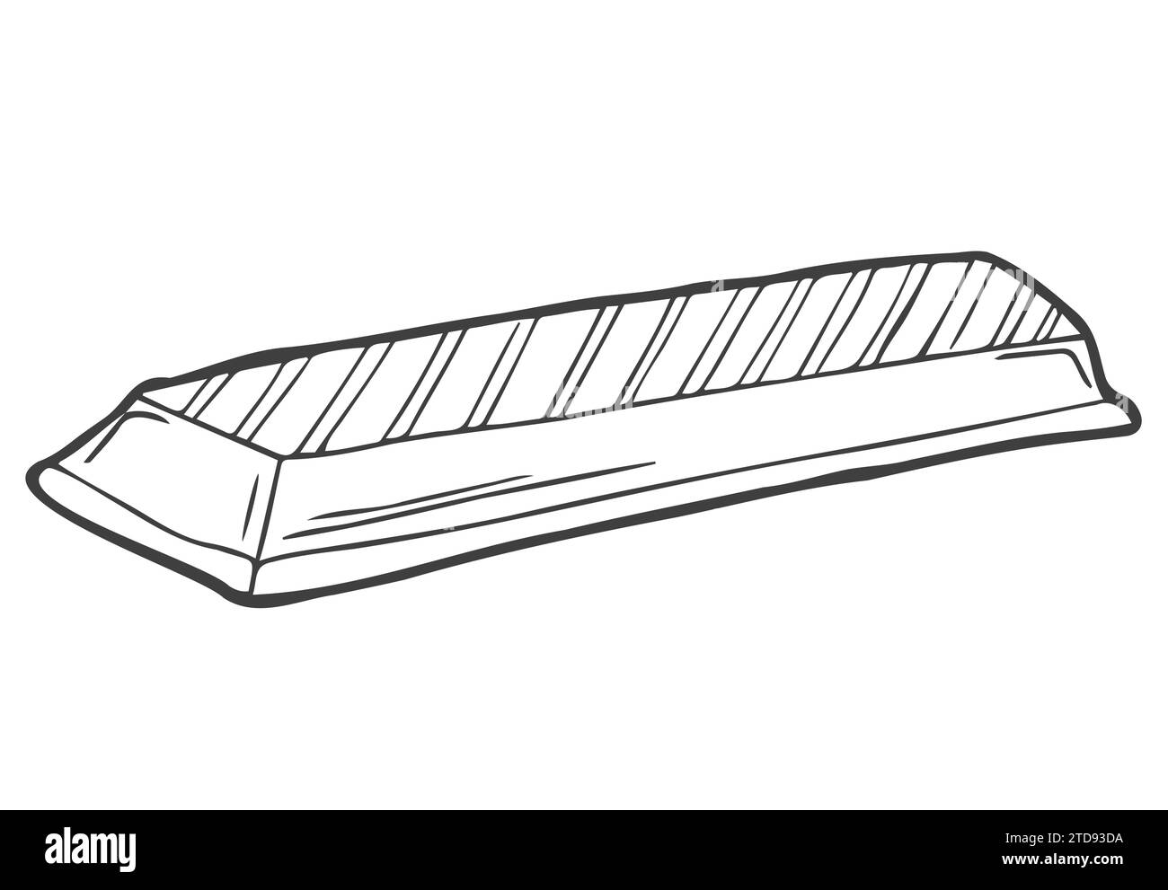 Kritzelstil Schokoladenriegel Illustration im Vektor Stock Vektor