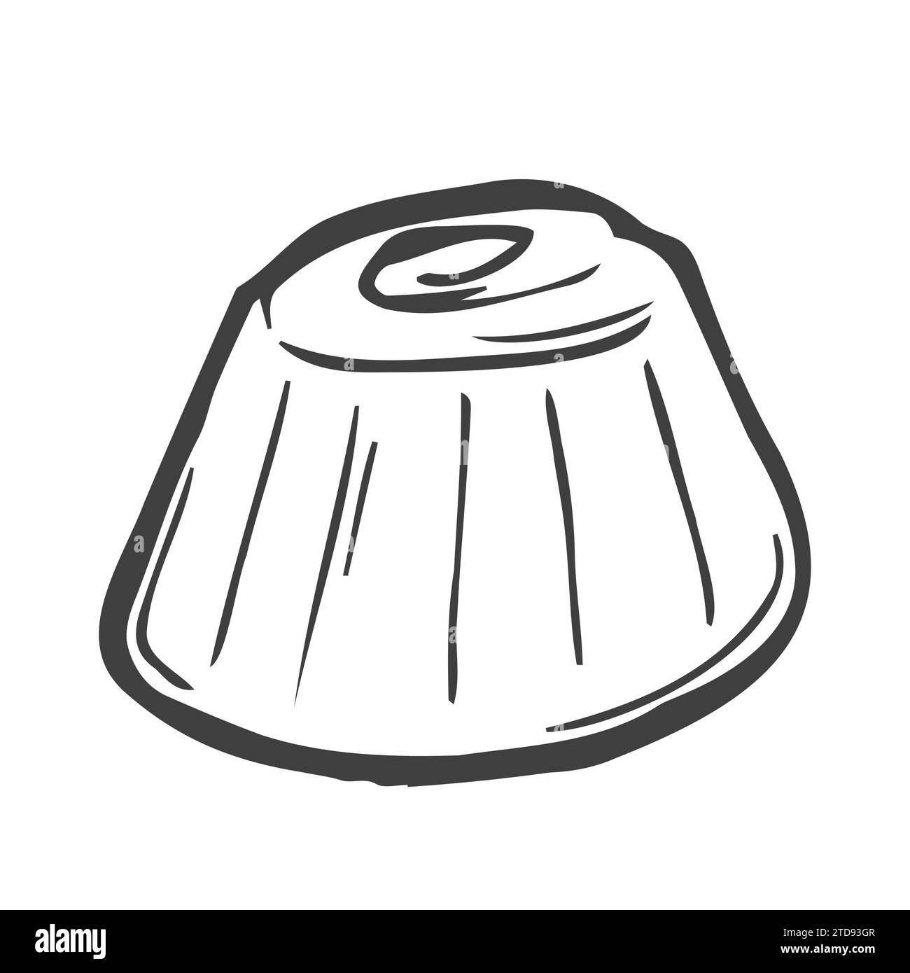 Schokoladenbonbons in Auswahl. Handgezeichnete Vektorillustration im Skizzenstil isoliert auf weiß. Für Designaufkleber, Menü, Süßigkeiten. Stock Vektor