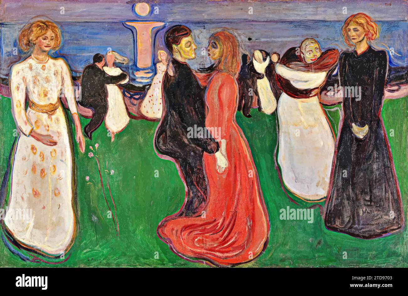 Tanz des Lebens, 1899-1900 (Öl auf Leinwand) von Künstler Munch, Edvard (1863-1944) / Norwegisch Stock Vektor