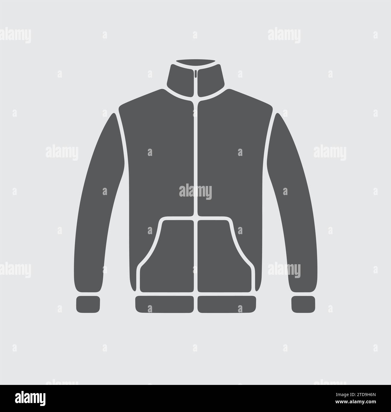 Das Symbol der Herren-Sportjacke auf einem Hintergrund. Vektorabbildung. Stock Vektor