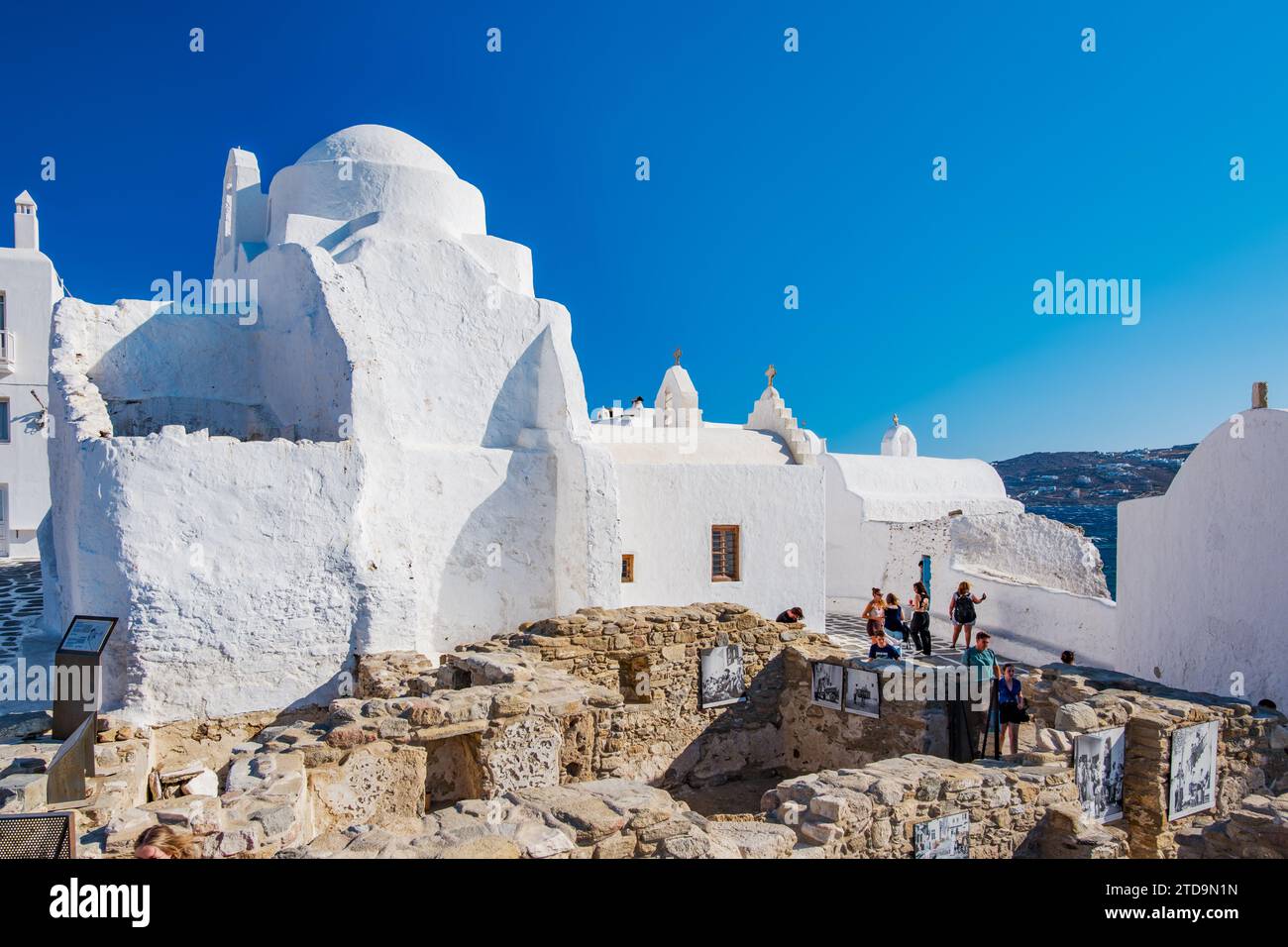 Panagia Paraportiani die berühmteste Kirche in der Altstadt von Mykonos, Chora Stockfoto