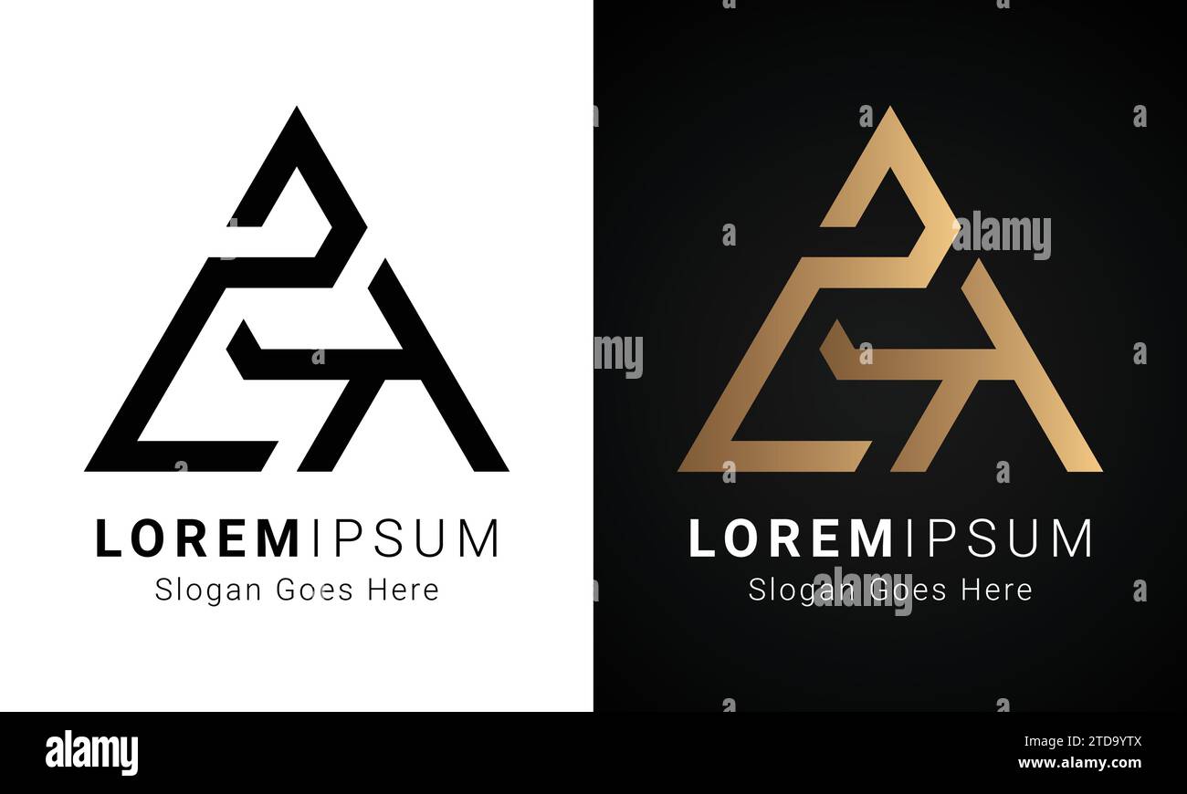 Luxuriöses Initial ZK- oder KZ-Monogramm-Logo-Design Stock Vektor