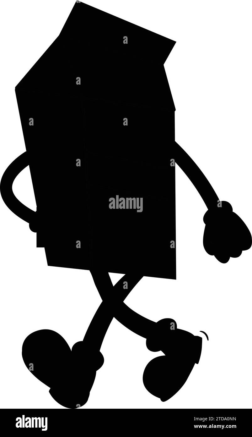 Illustration eines Charakters Milk Box Charakter.Clip, Liebe, Karton, weiß, Joy, denken, Gesicht, Emotionen, Papier, Aufkleber, Gesundheit, Schokolade, Symbol. Stock Vektor
