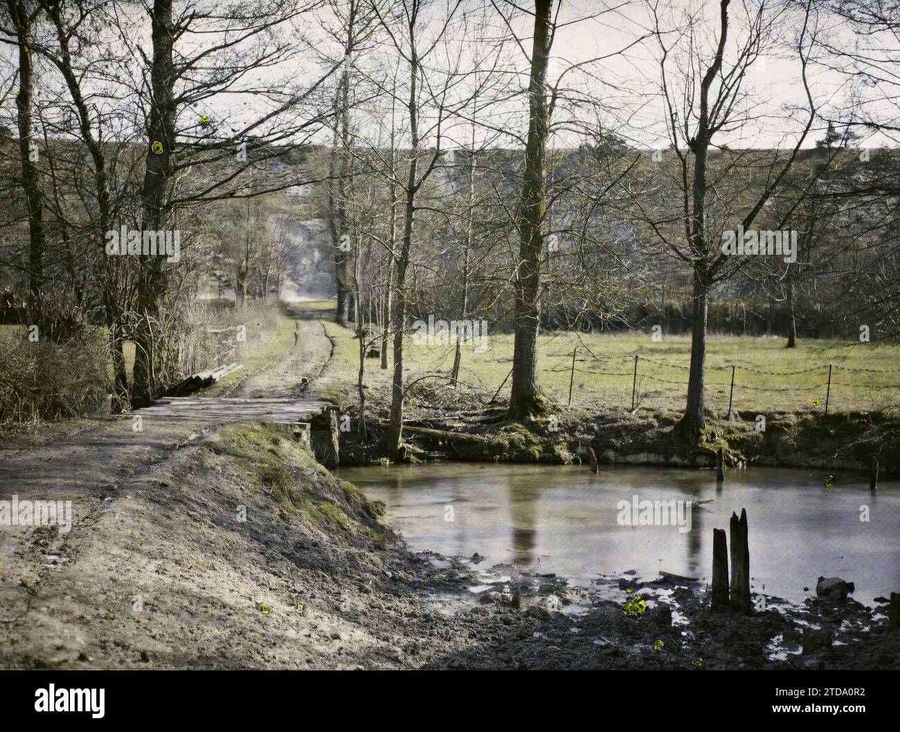EcuryleRepos, Marne, Frankreich der Fluss Somme, Zusammenfluss mit
