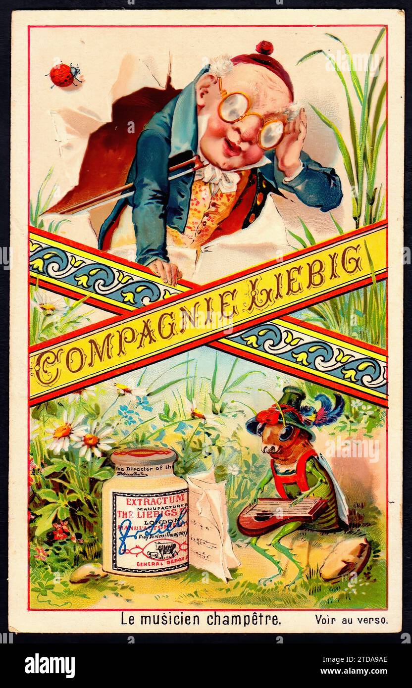 Comic Creatures 003 - Vintage Liebig Trade Card Tradecard Stockfoto