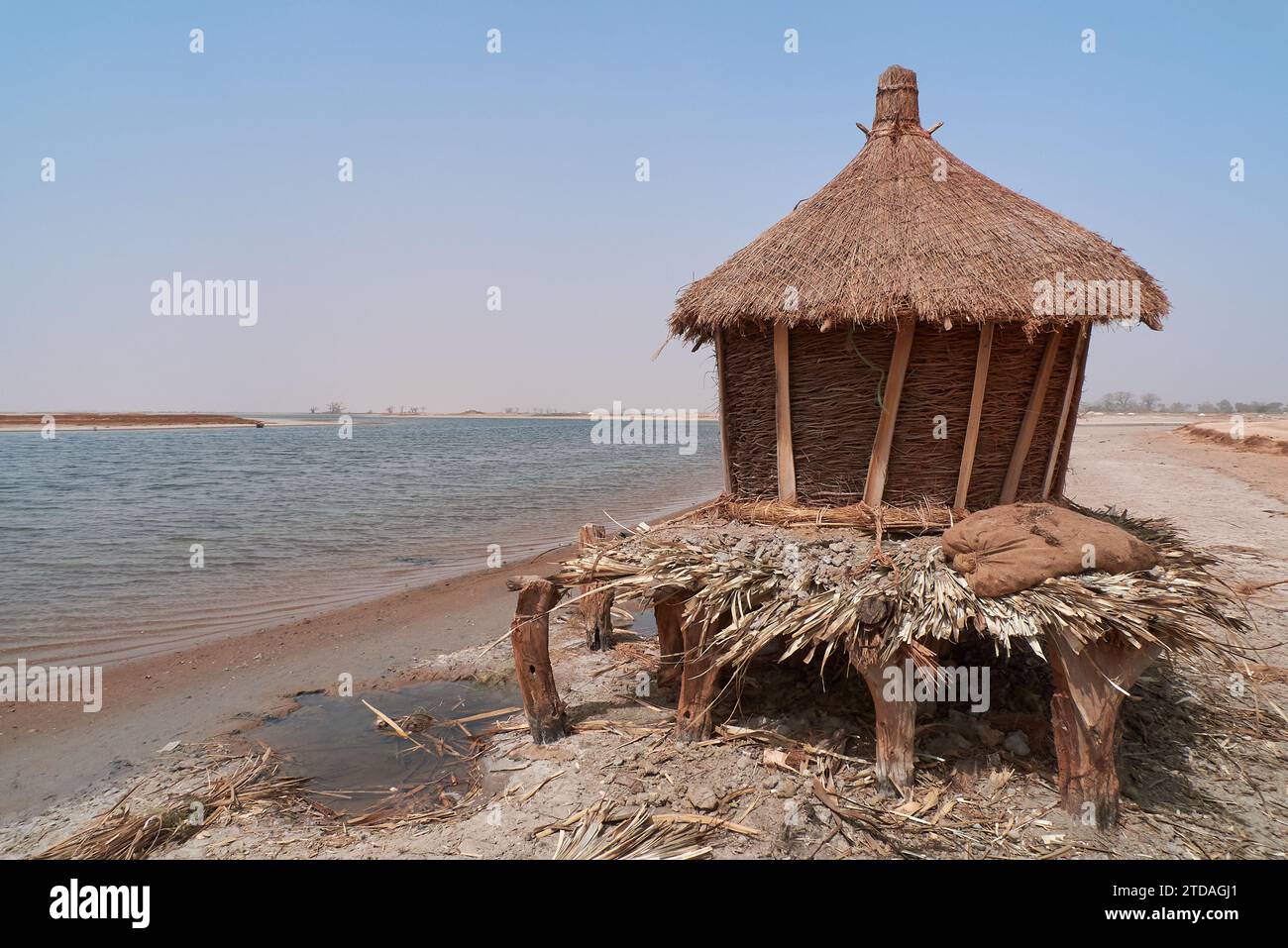 Kornspeicher auf einer Muschelinsel, Joal-Fadiouth, Senegal-Afrika Stockfoto