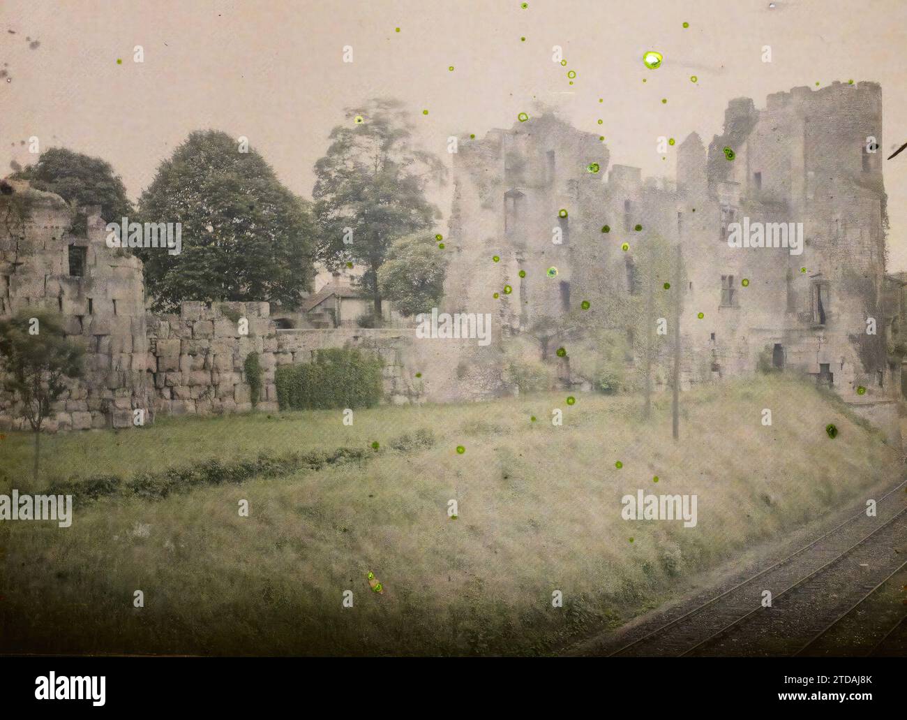 Périgueux, Dordogne, Frankreich, Habitat, Architektur, Kunst, archäologische Überreste, befestigte Architektur, Mittelalter, Antike, Palace, Castle, Rampart, Frankreich, Périgueux, Château Barrière Exterieur, Périgueux, 05.06/1916 - 05.06.1916, Léon, Auguste, Fotograf, 1916 - Provinzen Frankreich - Jean Brunhes, Auguste Léon et Georges Chevalier - (April-Juli), Autochrome, Foto, Glas, Autochrome, Foto, positiv Stockfoto