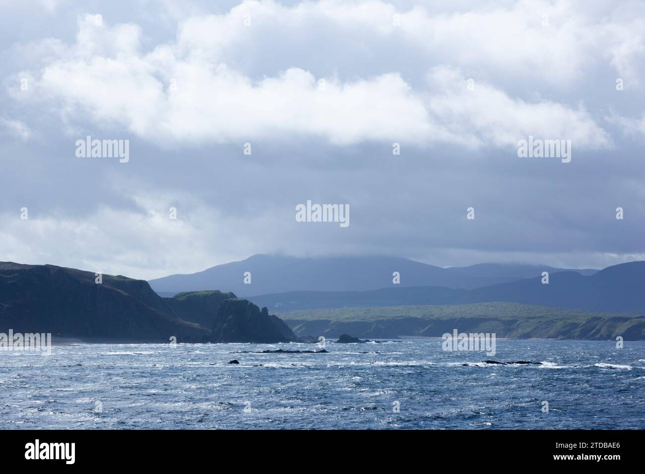 Blick über die White Strand Bay. County Donegal, Irland. Stockfoto