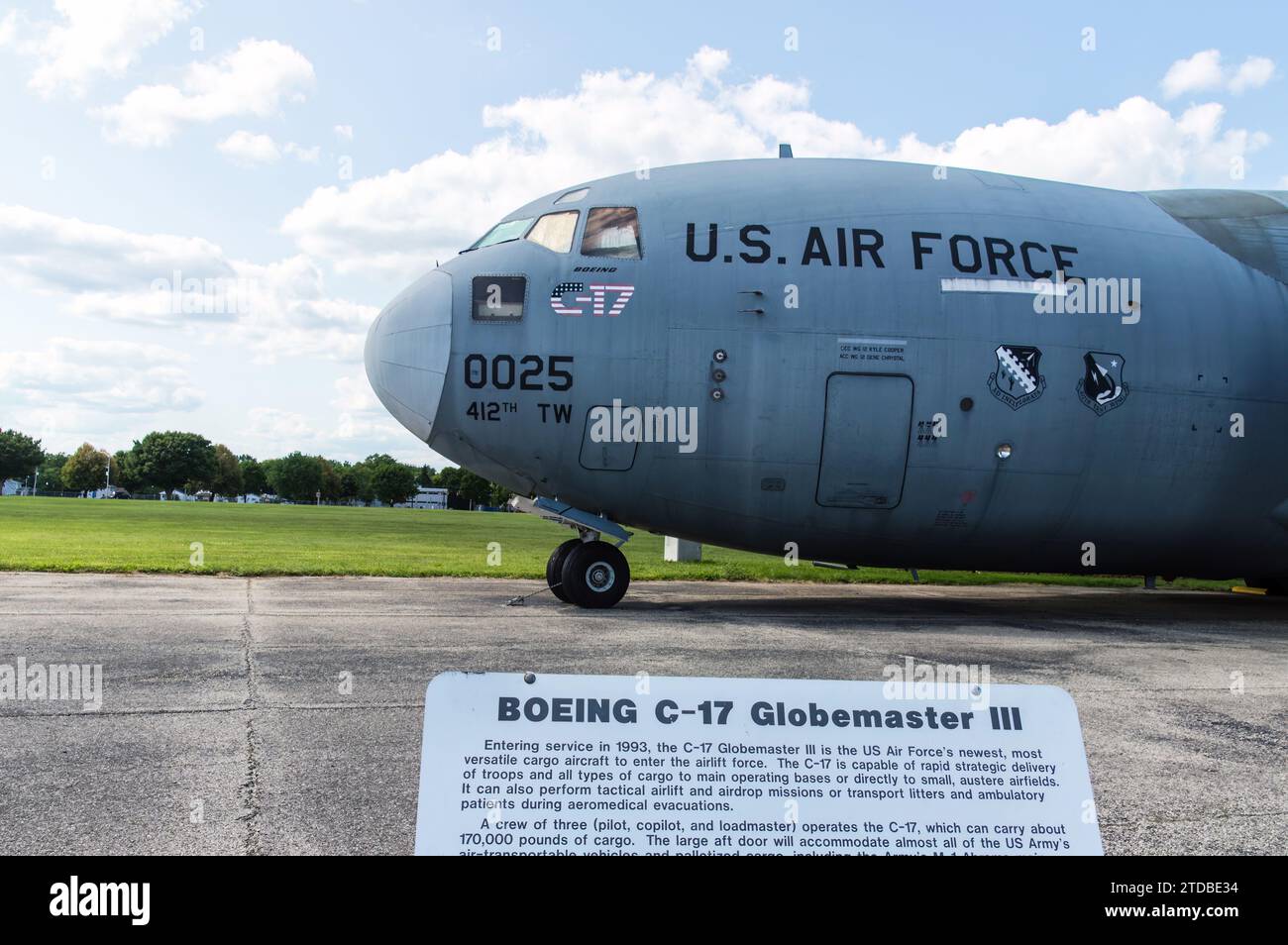 McDonnell Douglas/Boeing C-17 Globemaster III ist ein großes militärisches Transportflugzeug Stockfoto