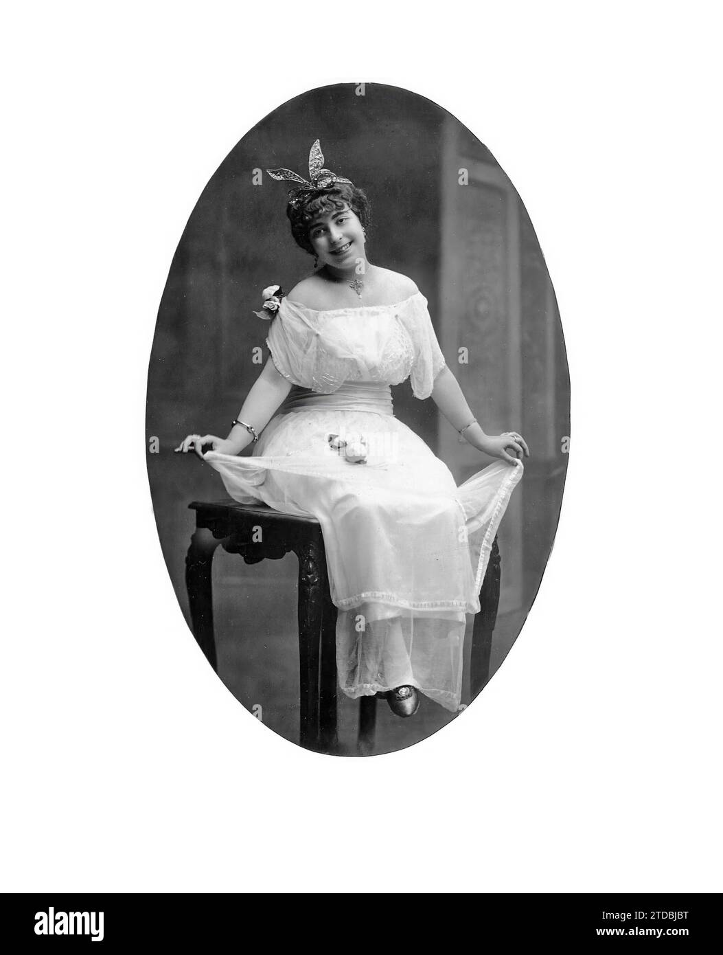 08/31/1917. Schauspielerinnen des Reina Victoria Theaters - Carmen Crehuet. Quelle: Album / Archivo ABC / Antonio Calvache Stockfoto