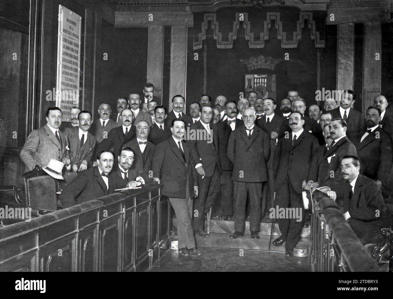 05/15/1917. Im Provinzrat. Gruppe der Concurrent bei der Versammlung der Wirtschaftsprüfer der Provinz gestern. Quelle: Album / Archivo ABC / José Zegri Stockfoto