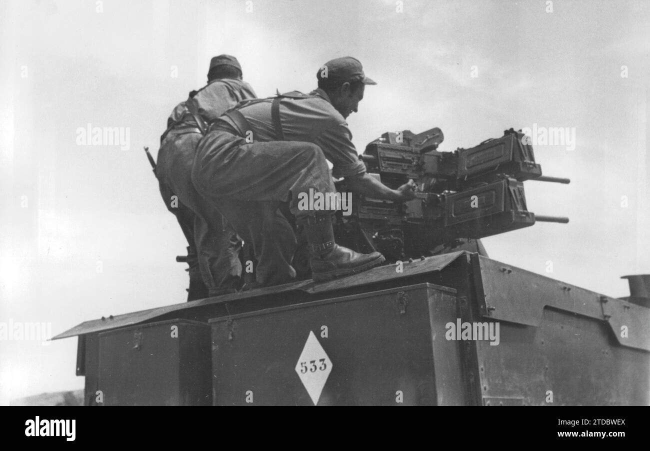 05/31/1960. Unterweisung der spanischen Soldaten im Pentomischen und gepanzerten Disióm von Madrid. Quelle: Album / Archivo ABC / Manuel Sanz Bermejo Stockfoto