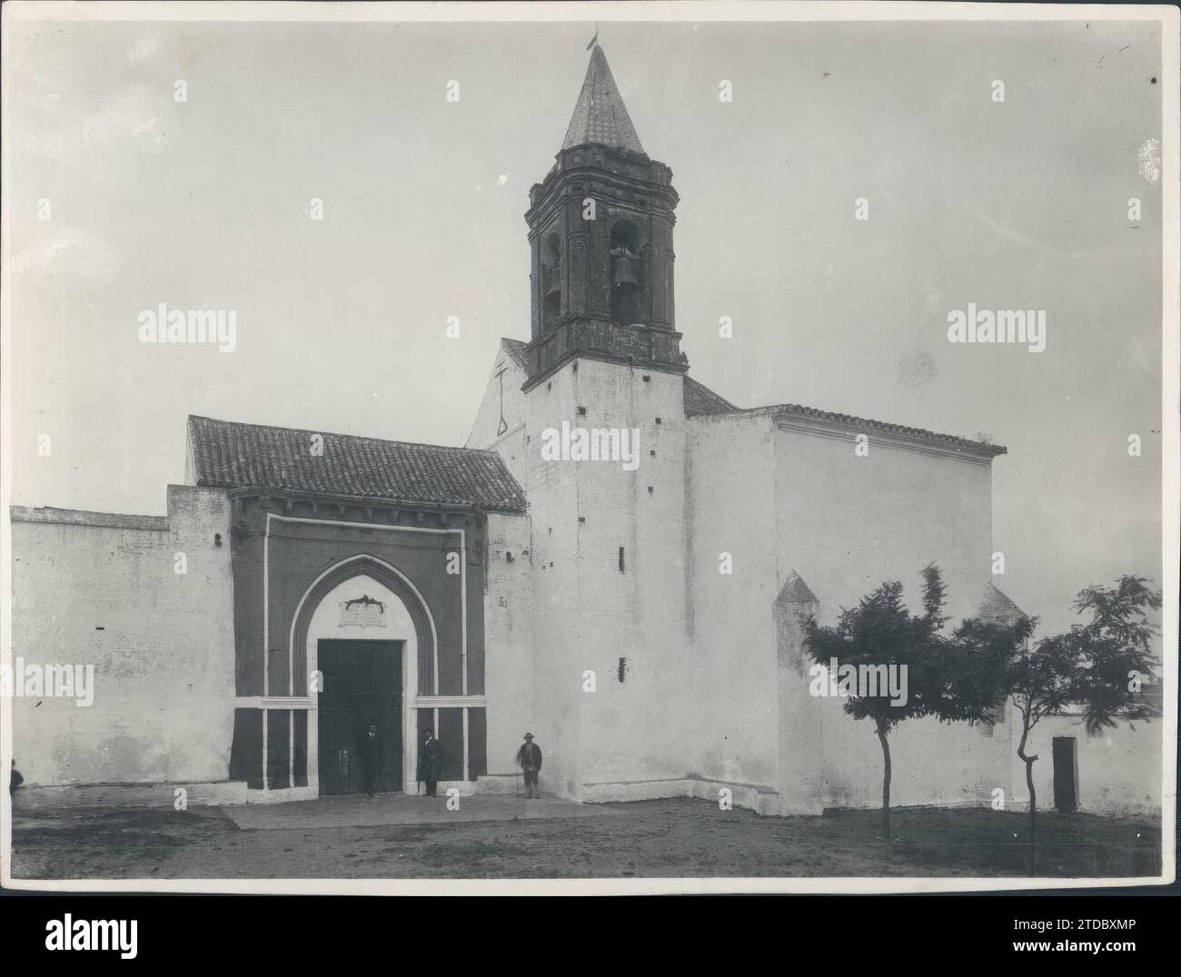 12/31/1929. Pfarrei San Jorge, Palos de la Frontera (Huelva), wo die Brüder Pinzones, Mitentdecker der neuen Welt, getauft wurden. Quelle: Album / Archivo ABC / Báez Stockfoto