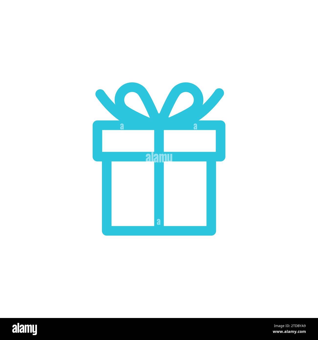 Geschenksymbol. Aus blauer Symbolgruppe. Stock Vektor